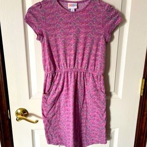 LulaRoe girls size 12 dress with pockets